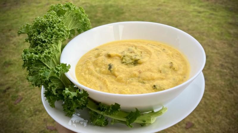 Creamy Pumpkin & Kale Soup