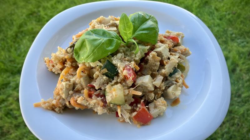 Vegetable and Soy/Tofu Quinoa Bowl